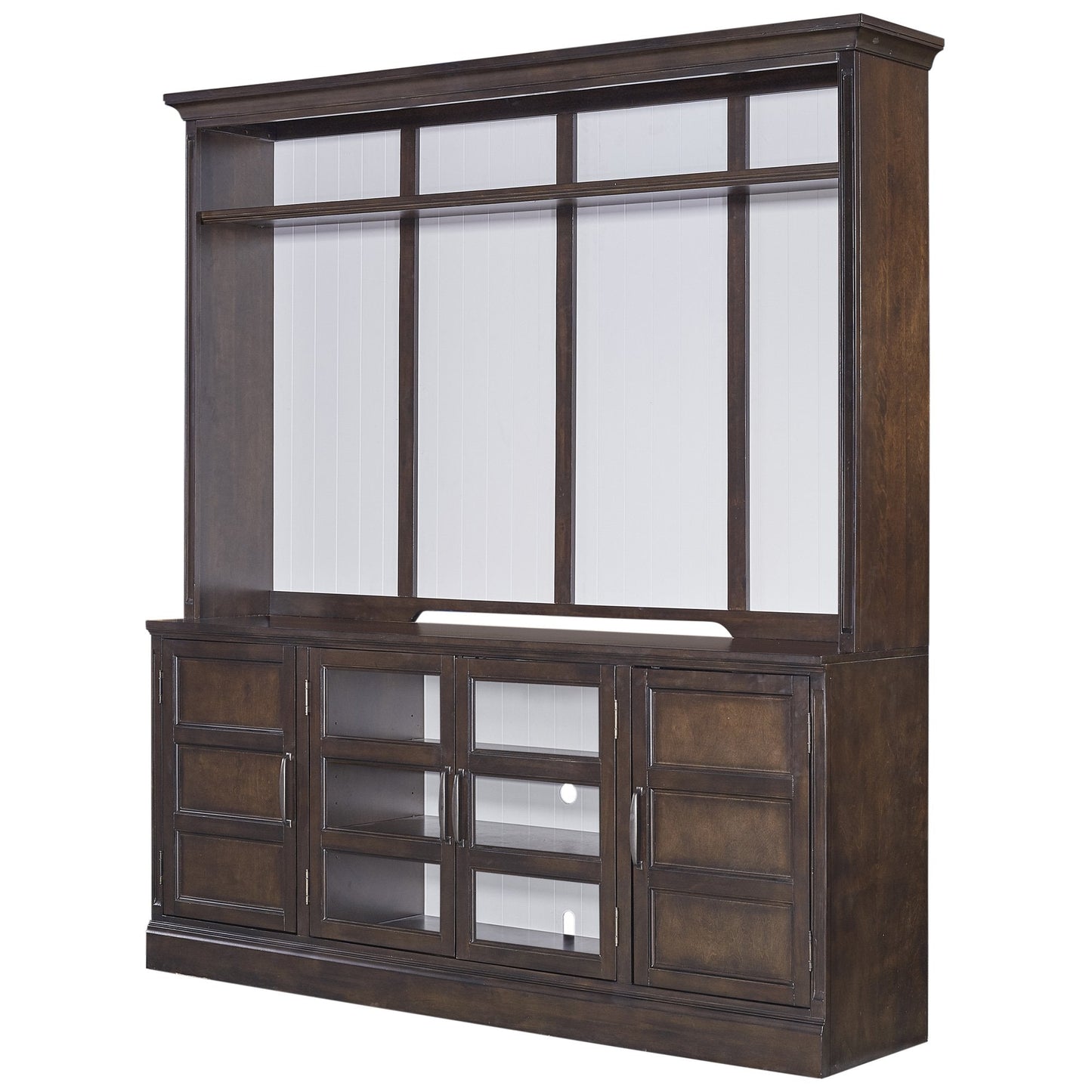 SHOREHAM - MEDIUM ROAST 76 IN. TV CONSOLE WITH HUTCH