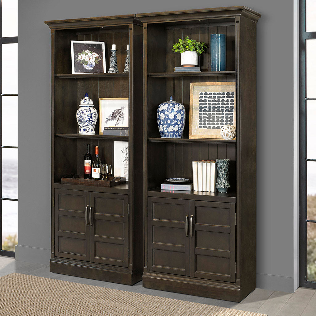 SHOREHAM - MEDIUM ROAST 35 IN. DOOR BOOKCASE