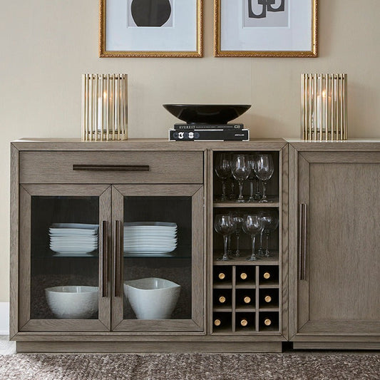 PURE MODERN DINING MULTI-FUNCTIONAL SERVER W/BAR CABINET