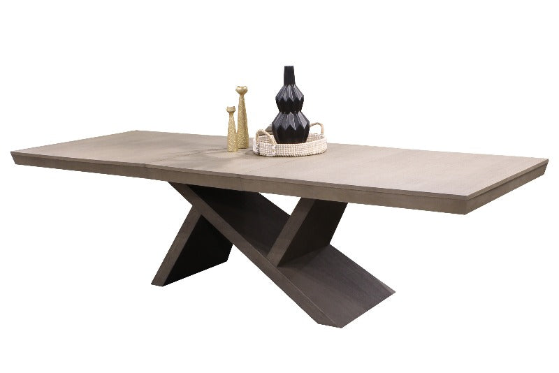 PURE MODERN DINING PEDESTAL TABLE WITH 24" BUTTERFLY TOP