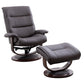 KNIGHT - CHOCOLATE MANUAL RECLINING SWIVEL CHAIR AND OTTOMAN