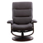 KNIGHT - CHOCOLATE MANUAL RECLINING SWIVEL CHAIR AND OTTOMAN