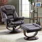 MONARCH - TRUFFLE MANUAL RECLINING SWIVEL CHAIR AND OTTOMAN