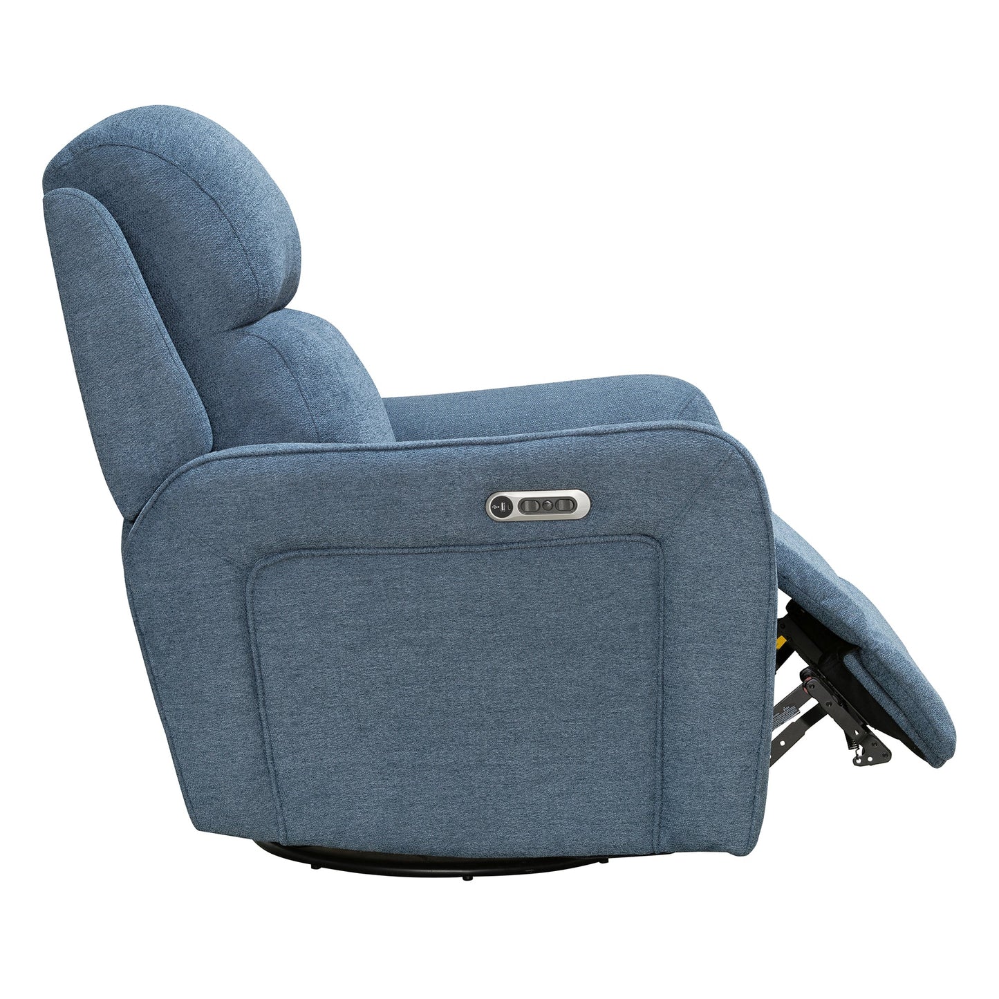 QUEST - UPGRADE MIDNIGHT BLUE SWIVEL GLIDER CORDLESS RECLINER - POWERED BY FREEMOTION