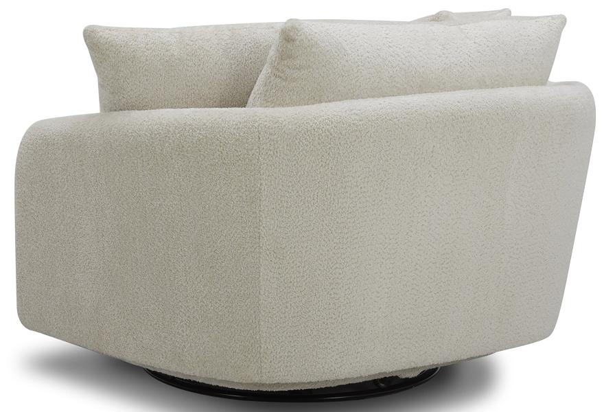 BOOMER - UTOPIA SAND LARGE SWIVEL CHAIR W/ 2 TOSS PLWS