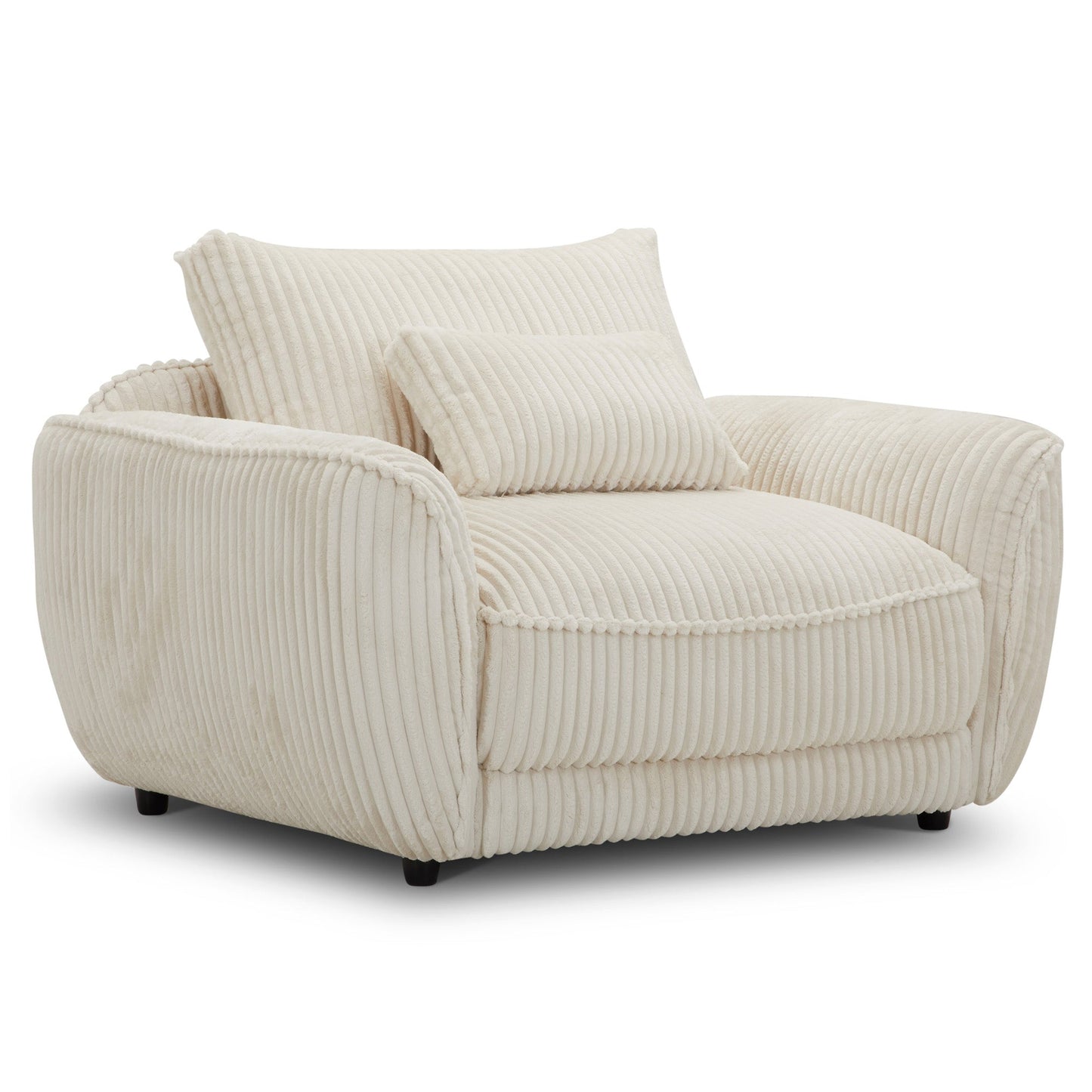 UTOPIA - MEGA IVORY CHAIR AND A HALF - WITH LUMBAR PILLOW