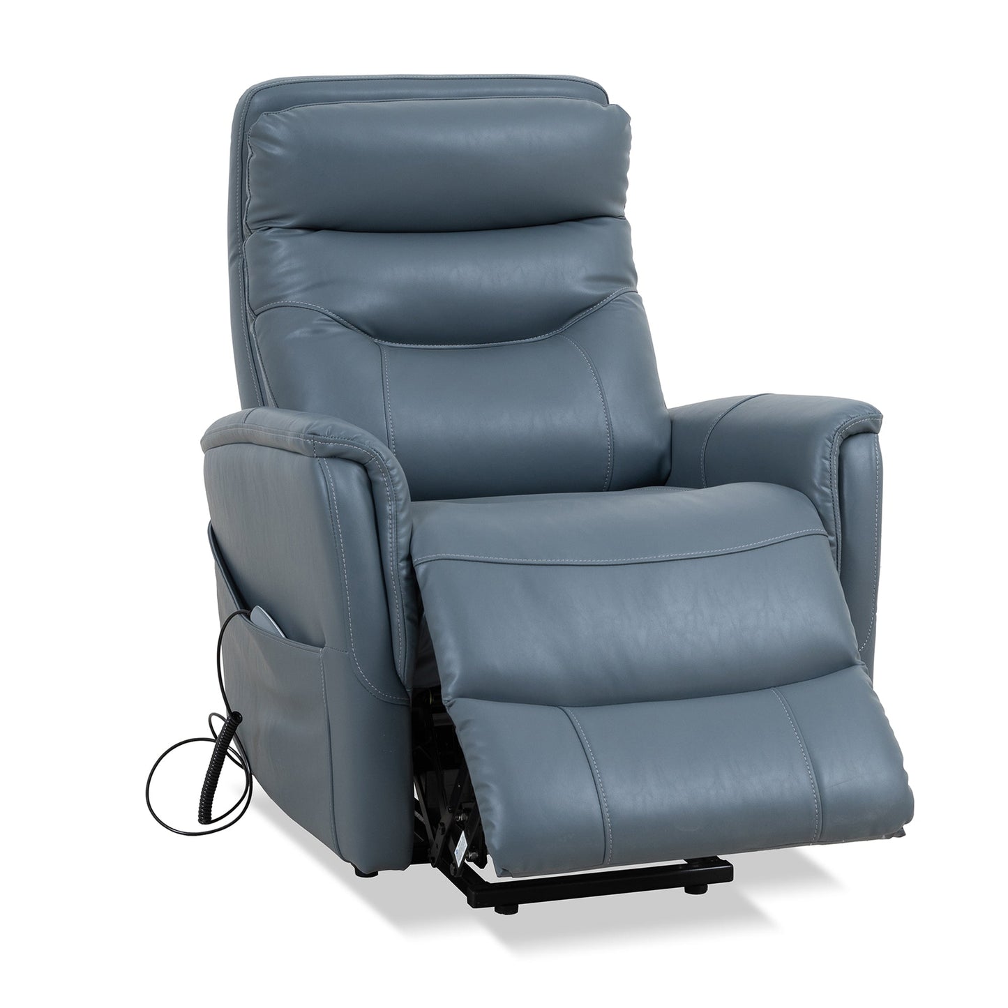 GEMINI - SOFT AZURE POWER LIFT RECLINER WITH ARTICULATING HEADREST