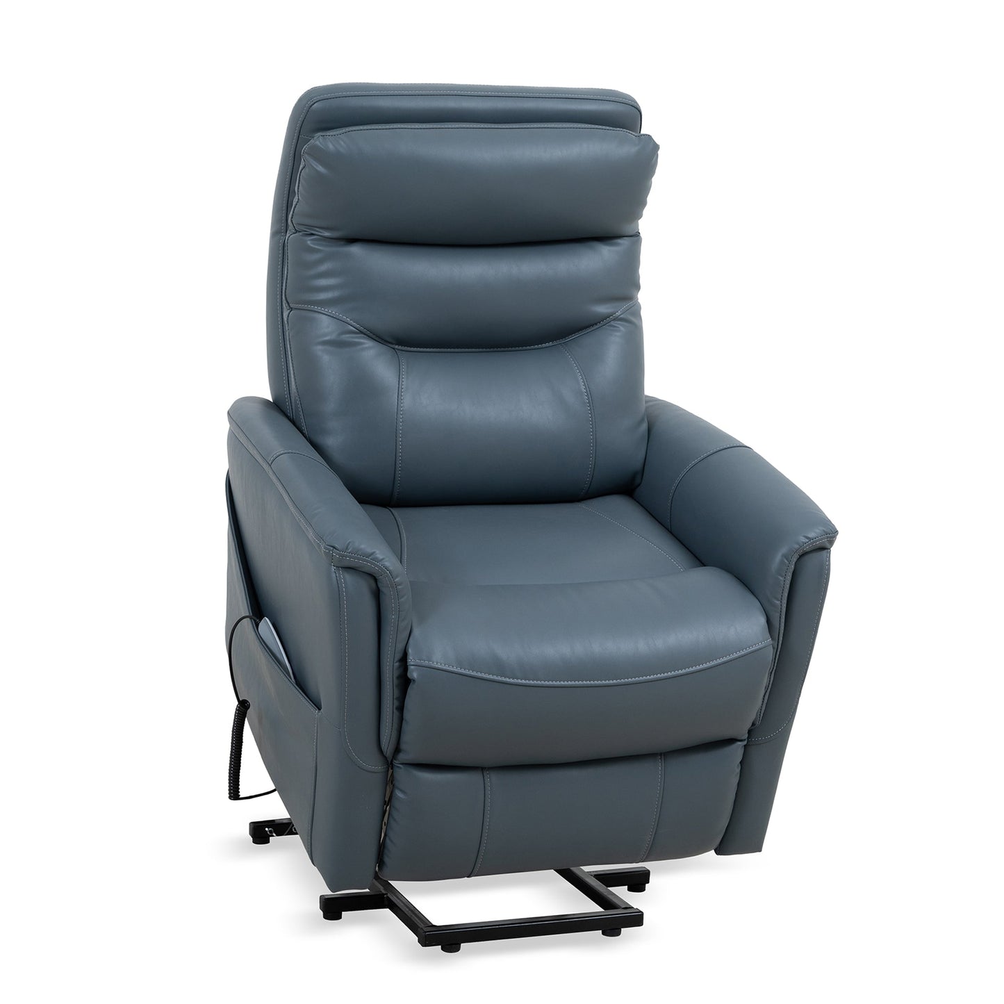 GEMINI - SOFT AZURE POWER LIFT RECLINER WITH ARTICULATING HEADREST