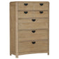 ESCAPE FIVE-DRAWER CHEST WITH CEDAR BOTTOM