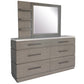 PURE MODERN BEDROOM 6 DRAWER DRESSER AND MIRROR