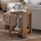 ESCAPE ROUND END TABLE WITH SHELF