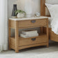 ESCAPE TWO-DRAWER NIGHTSTAND WITH STONE TOP