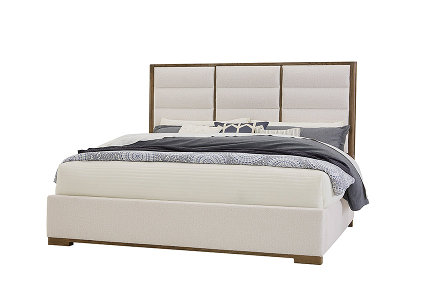 ERIN'S UPHOLSTERED BED - WHITE FABRIC