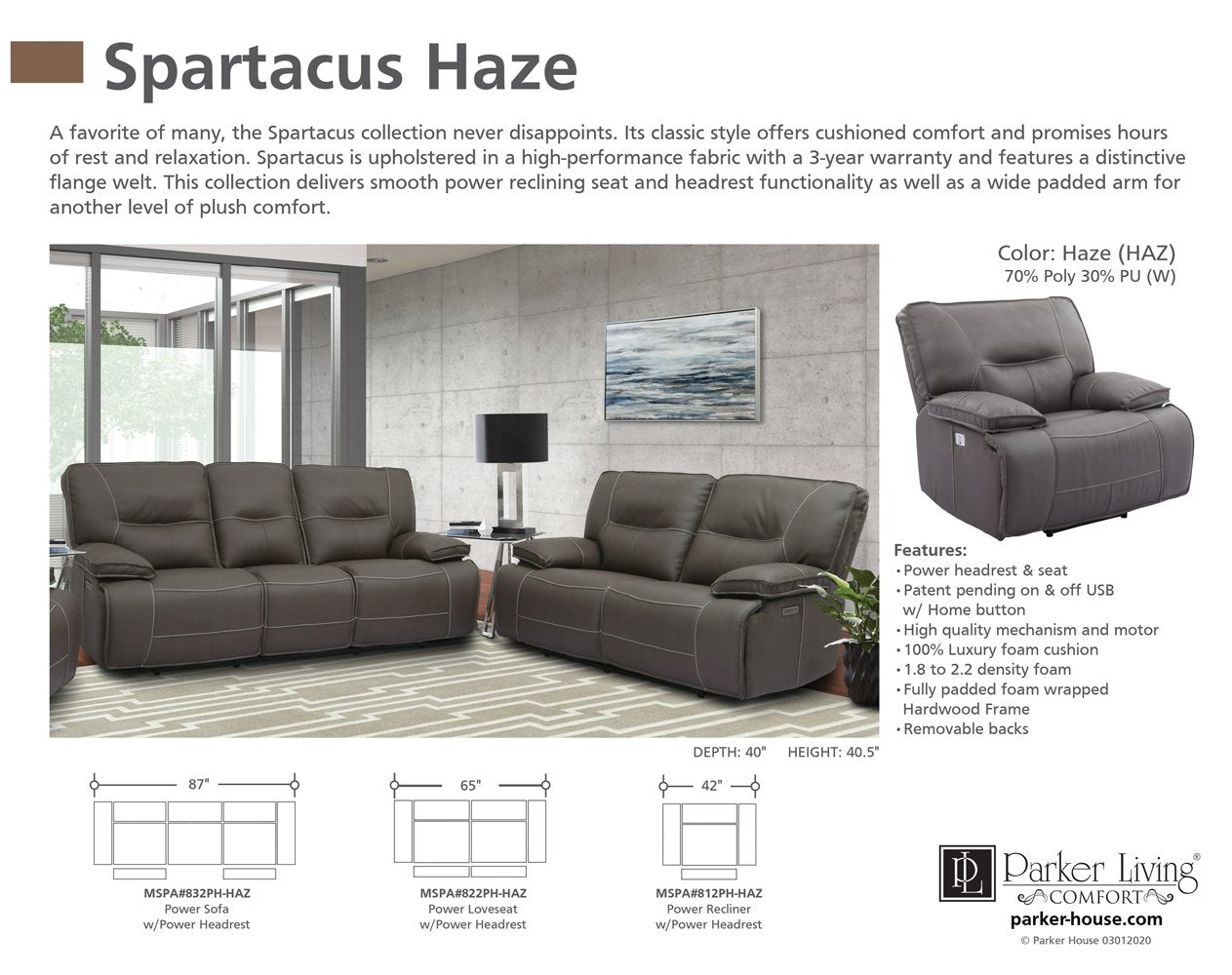 SPARTACUS - HAZE POWER SOFA