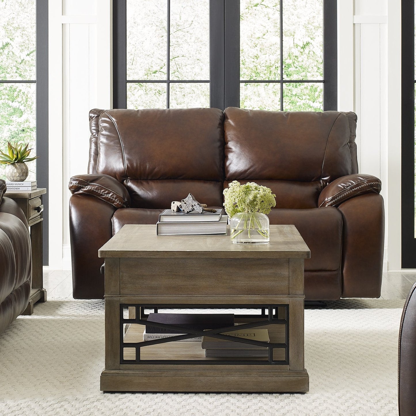 VAIL - BURNT SIENNA POWER LOVESEAT