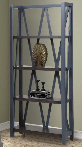 AMERICANA MODERN - DENIM ETAGERE BOOKCASE