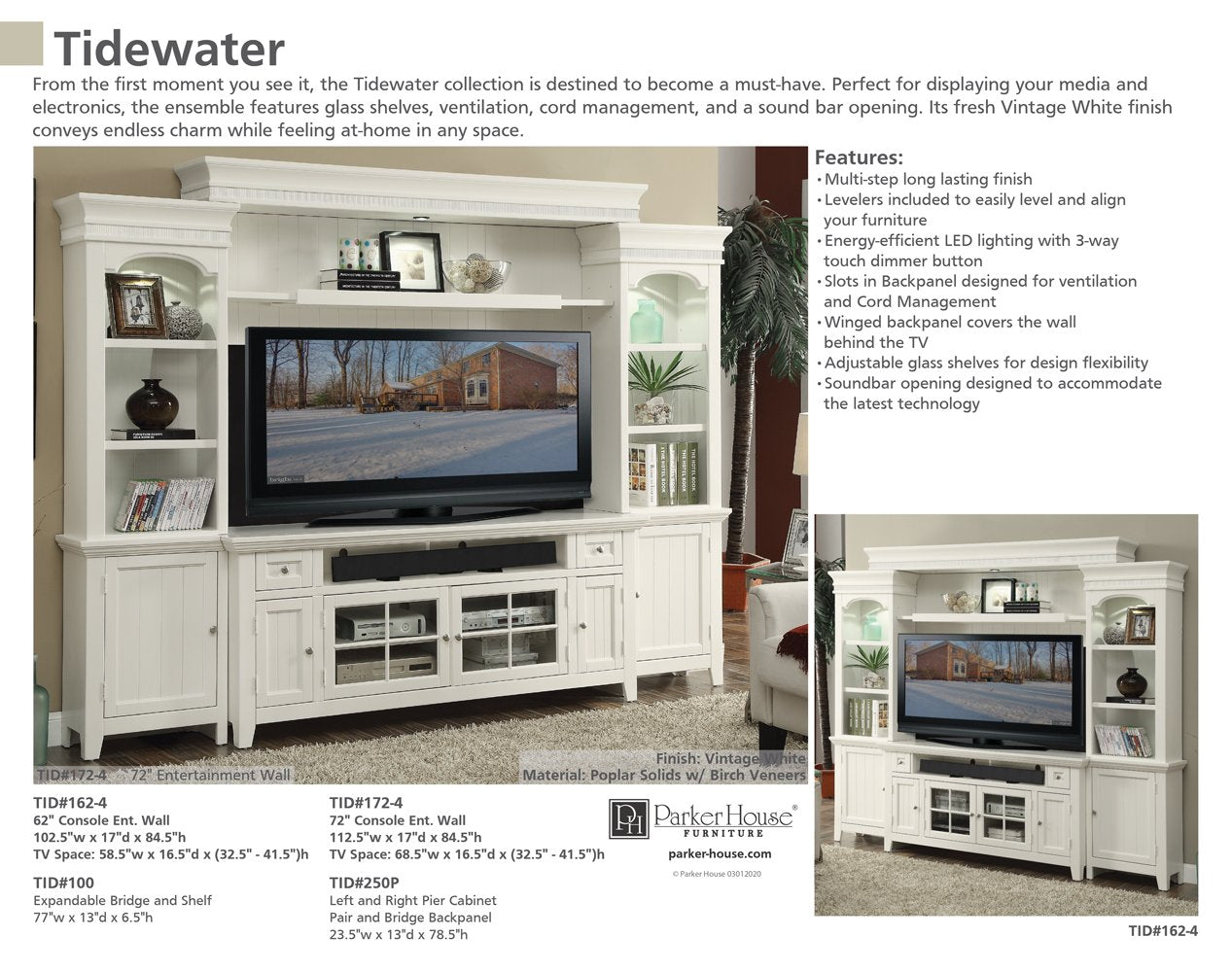 TIDEWATER 62 IN. TV CONSOLE