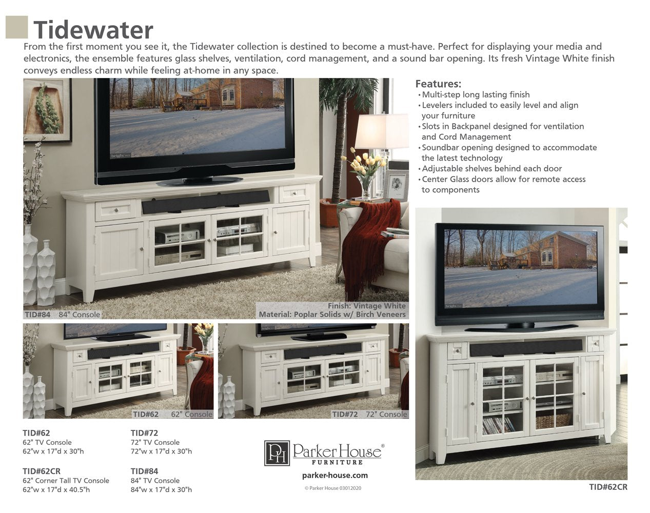 TIDEWATER 62 IN. TV CONSOLE