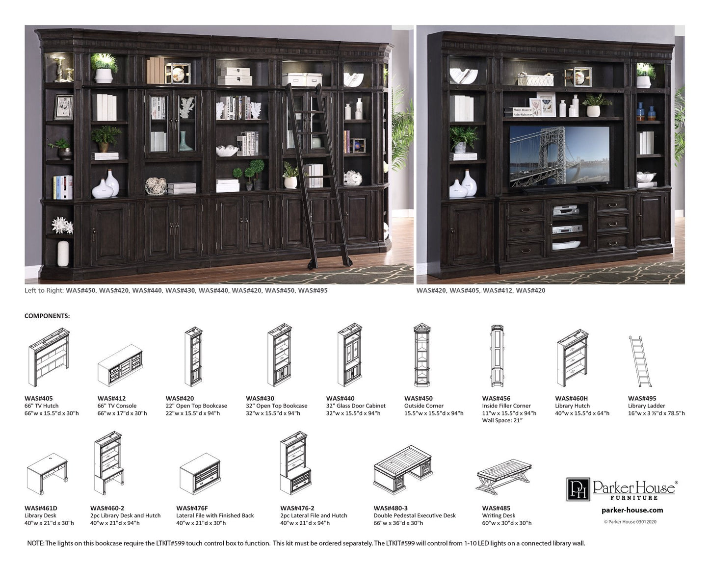 WASHINGTON HEIGHTS 22 IN. OPEN TOP BOOKCASE