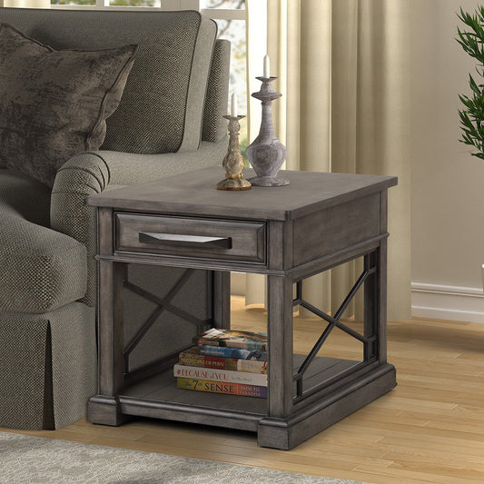 SUNDANCE - SMOKEY GREY END TABLE