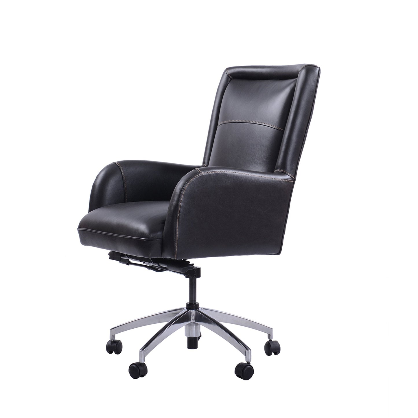 DC#130 VERONA BLACKBERRY - DESK CHAIR LEATHER DESK CHAIR