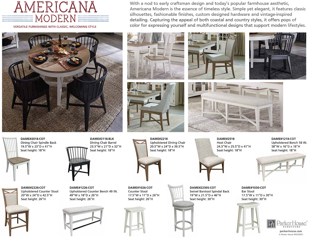 AMERICANA MODERN DINING DINING CHAIR UPHOLSTERED (2/CTN SOLD IN PAIRS)