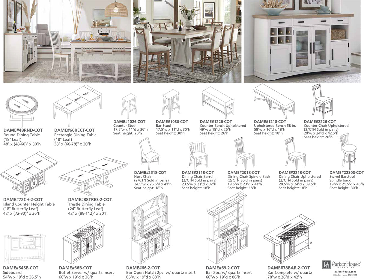 AMERICANA MODERN DINING DINING CHAIR HOST (2/CTN SOLD IN PAIRS)