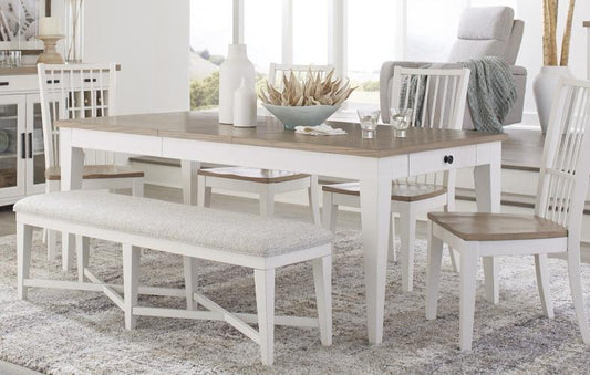 AMERICANA MODERN DINING DINING TABLE 60 IN. X 38 IN. RECT TO 78 IN. (18 IN. LEAF)