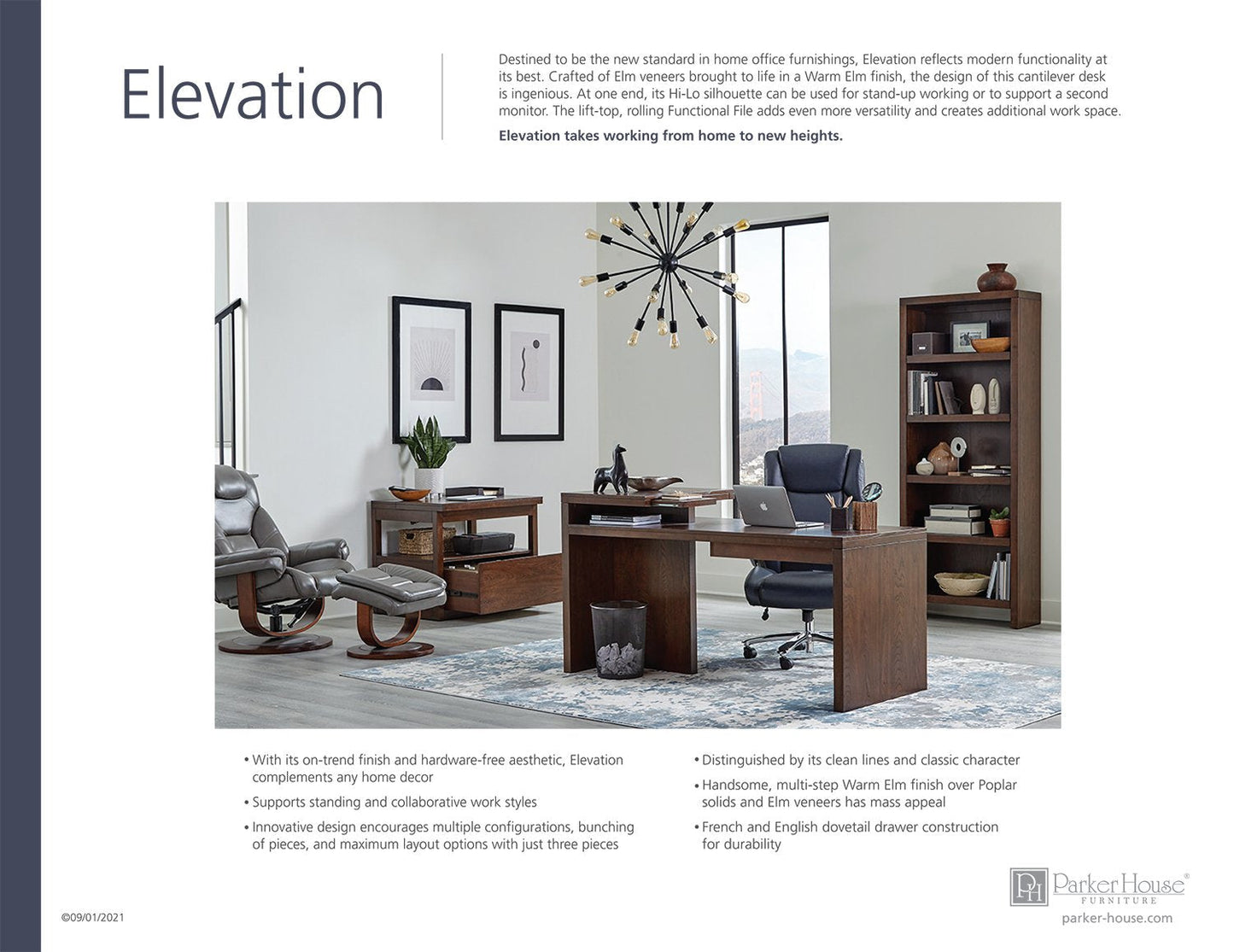 ELEVATION 66 IN. WRITING DESK