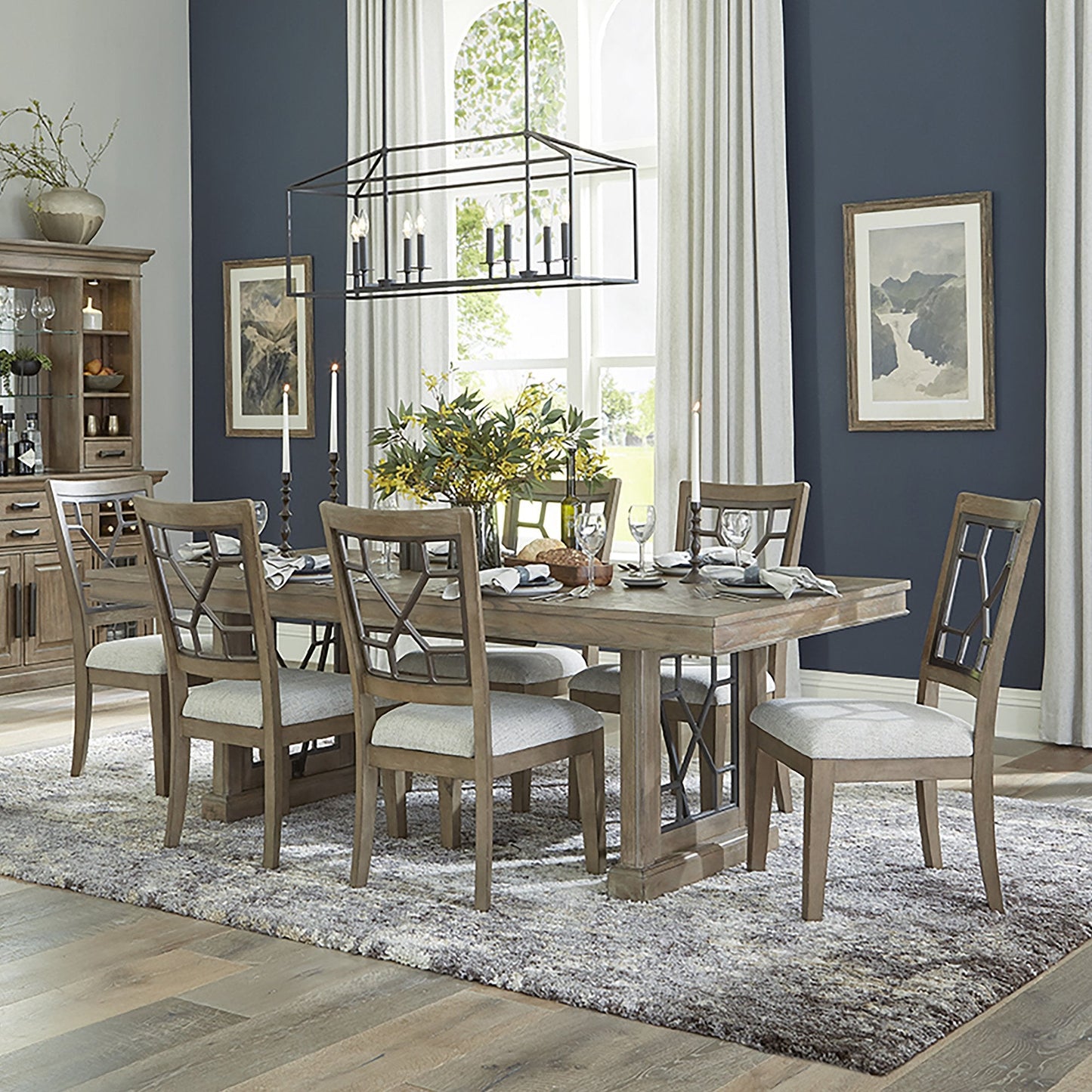 SUNDANCE - SANDSTONE DINING TABLE 86 IN. X 42 IN. TO 110 IN. (24 IN. BUTTERFLY LEAF)