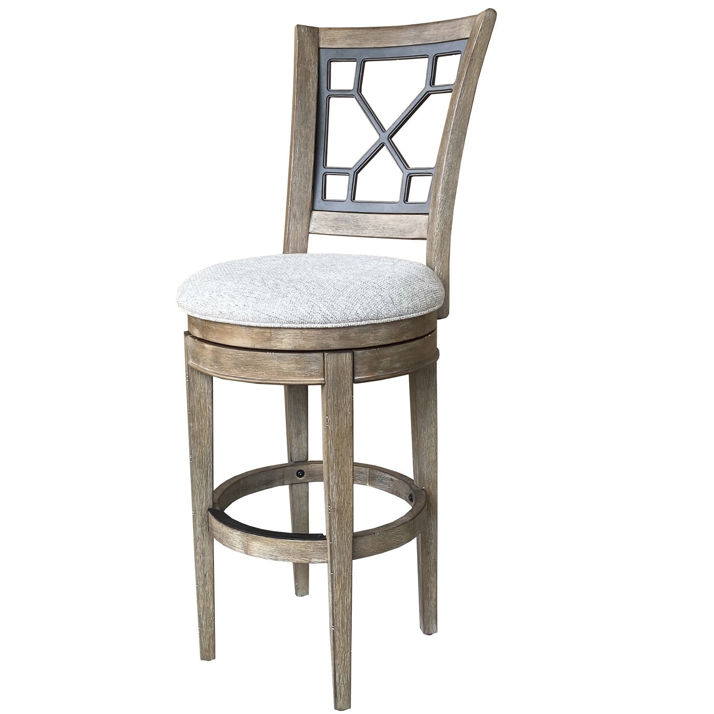 SUNDANCE DINING - SANDSTONE SWIVEL BAR STOOL GRID BACK