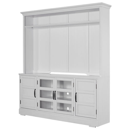 SHOREHAM - EFFORTLESS WHITE 76 IN. TV CONSOLE WITH HUTCH