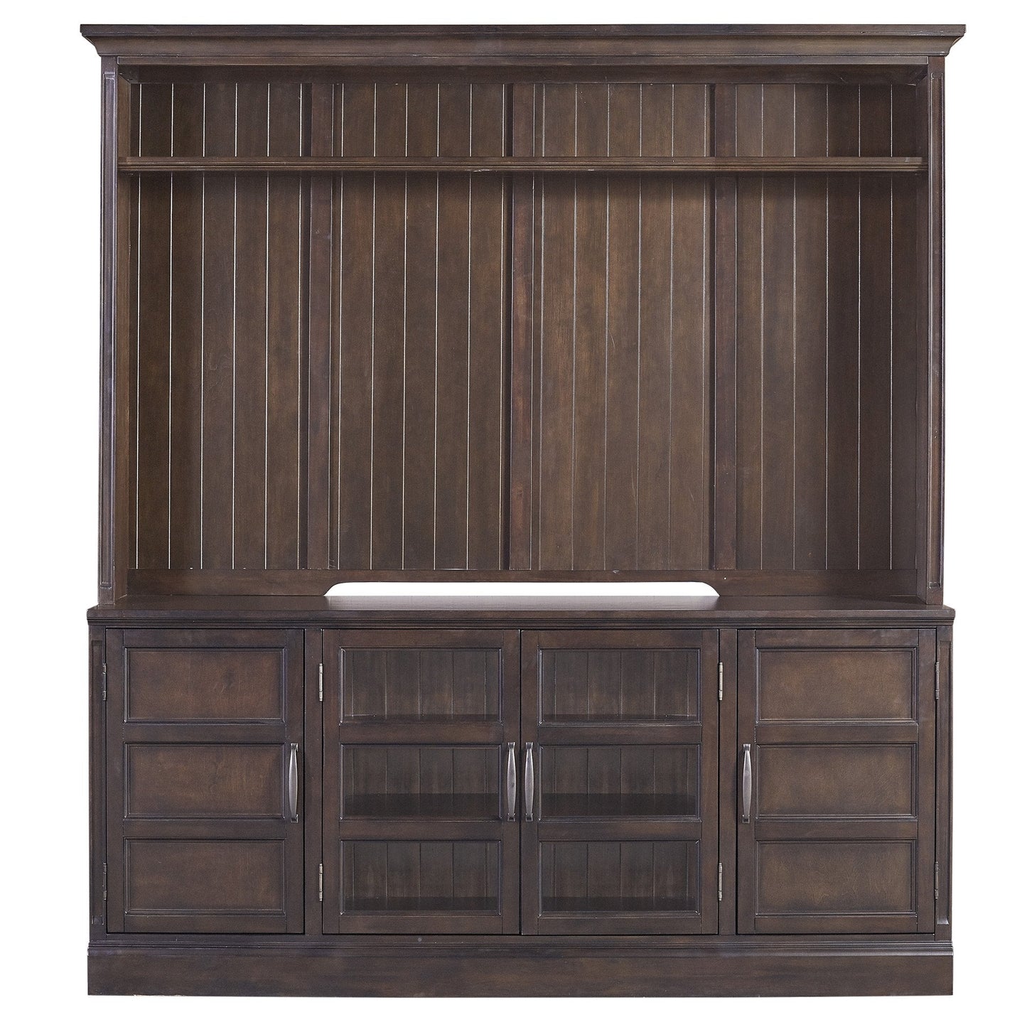 SHOREHAM - MEDIUM ROAST 76 IN. TV CONSOLE WITH HUTCH