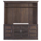 SHOREHAM - MEDIUM ROAST 76 IN. TV CONSOLE WITH HUTCH