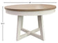 AMERICANA MODERN DINING 48-66" ROUND DINING TABLE AND 4 UPHOLSTERED CHAIRS