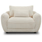 UTOPIA - MEGA IVORY CHAIR AND A HALF - WITH LUMBAR PILLOW