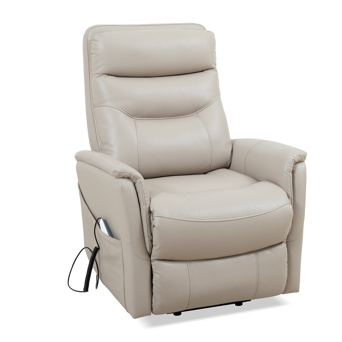 GEMINI - SOFT IVORY POWER LIFT RECLINER WITH ARTICULATING HEADREST