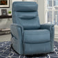 GEMINI - SOFT AZURE POWER LIFT RECLINER WITH ARTICULATING HEADREST