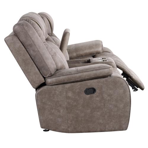 BLAKE - DESERT TAUPE MANUAL CONSOLE LOVESEAT