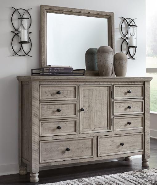 Harrastone Dresser and Mirror