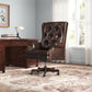 DC#112-HA - DESK CHAIR LEATHER DESK CHAIR