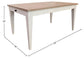 AMERICANA MODERN DINING DINING TABLE 60 IN. X 38 IN. RECT TO 78 IN. (18 IN. LEAF)