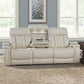 ROYCE - FANTOM IVORY POWER DROP DOWN CONSOLE SOFA