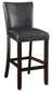 Alberton Leatherette Upholstered Bar Chair Black (Set of 2)