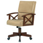 Marietta Upholstered Swivel Dining and Game Chair Tobacco