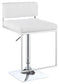 Alameda Adjustable Bar Stool Chrome and White