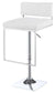 Alameda Adjustable Bar Stool Chrome and White