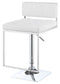 Alameda Adjustable Bar Stool Chrome and White