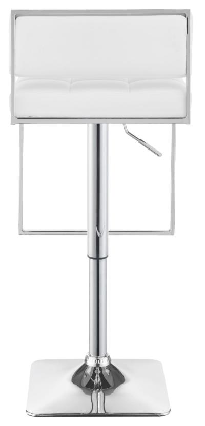 Alameda Adjustable Bar Stool Chrome and White