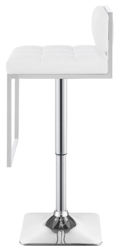 Alameda Adjustable Bar Stool Chrome and White